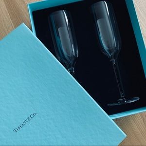 TIFFANY & CO. Champagne Flute Set in Original Box